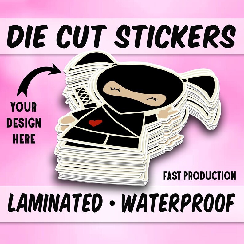 custom sticker clear vinyl decal waterproof personalized logo name image labels