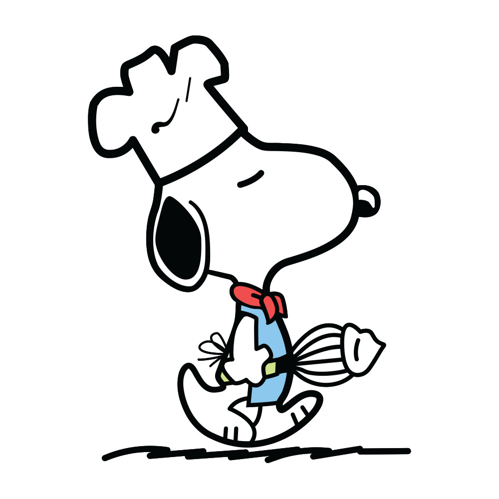 Peanuts Snoopy Chef Sticker – Aesthetic Vinyl 2.6" W x 3.5" H
