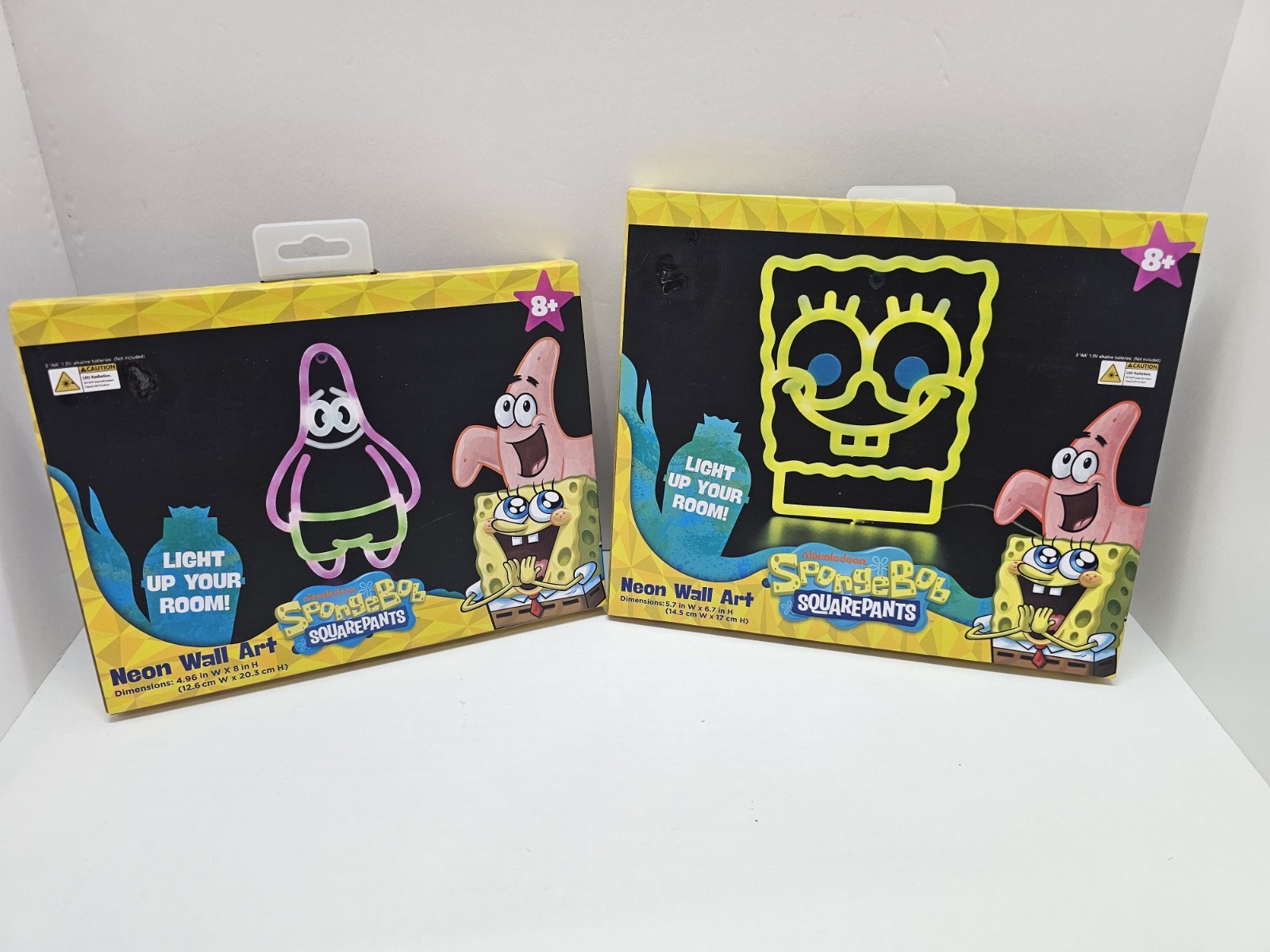 Set of 2 SpongeBob SquarePants and Patrick Neon Wall Art Nickelodeon New
