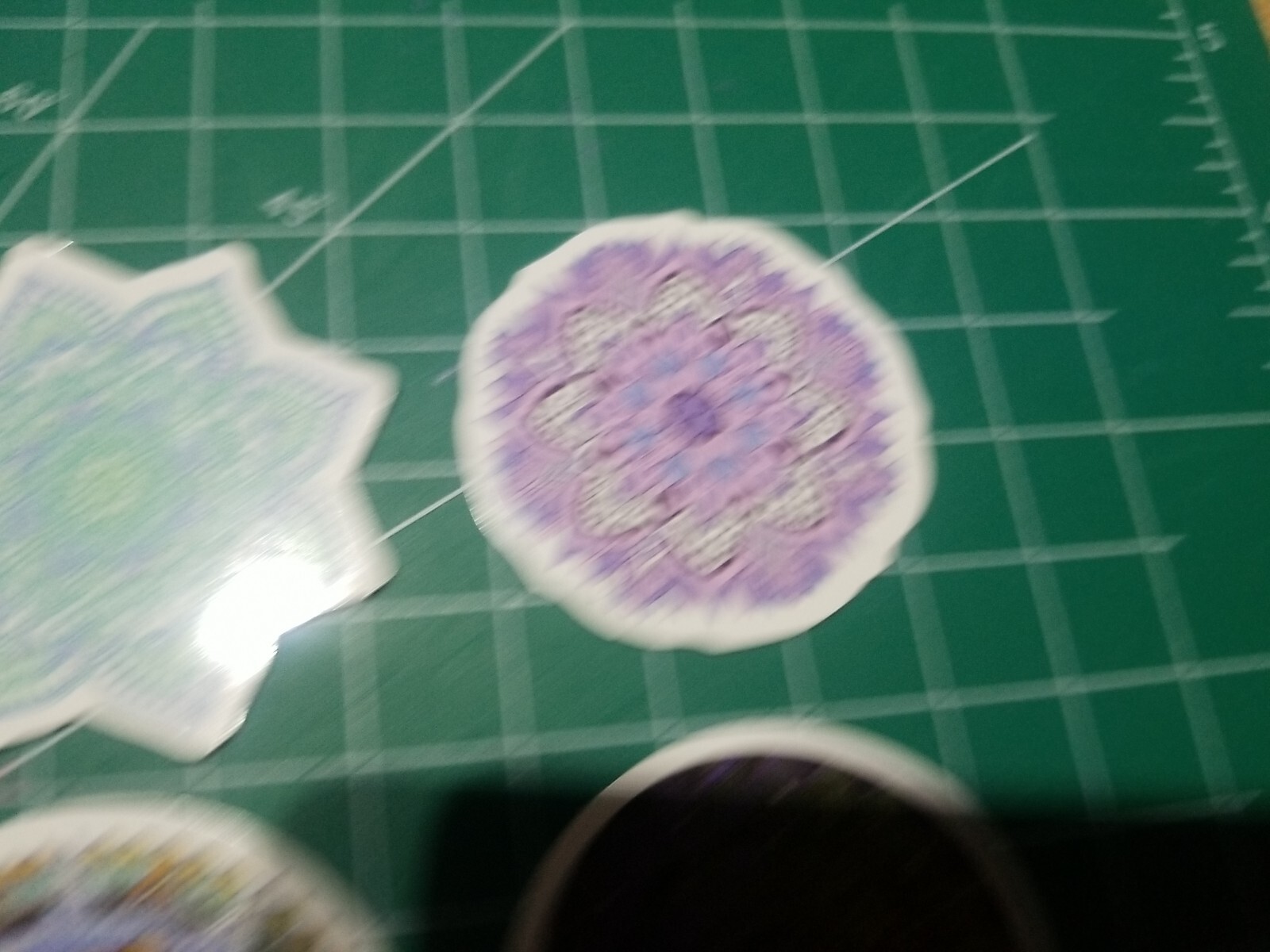 Set Of 6 Mandala Vinyl Decal Stickers Waterproof. 1 3/4" Round. Lot 4