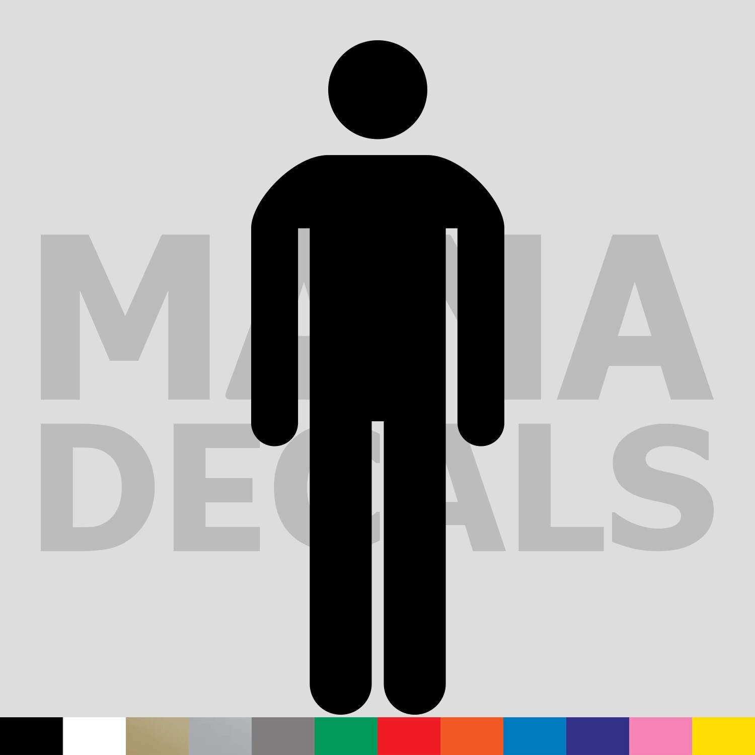 Restroom Symbol Men Vinyl Die Cut Decal Sticker – Bathroom Facilities Boys