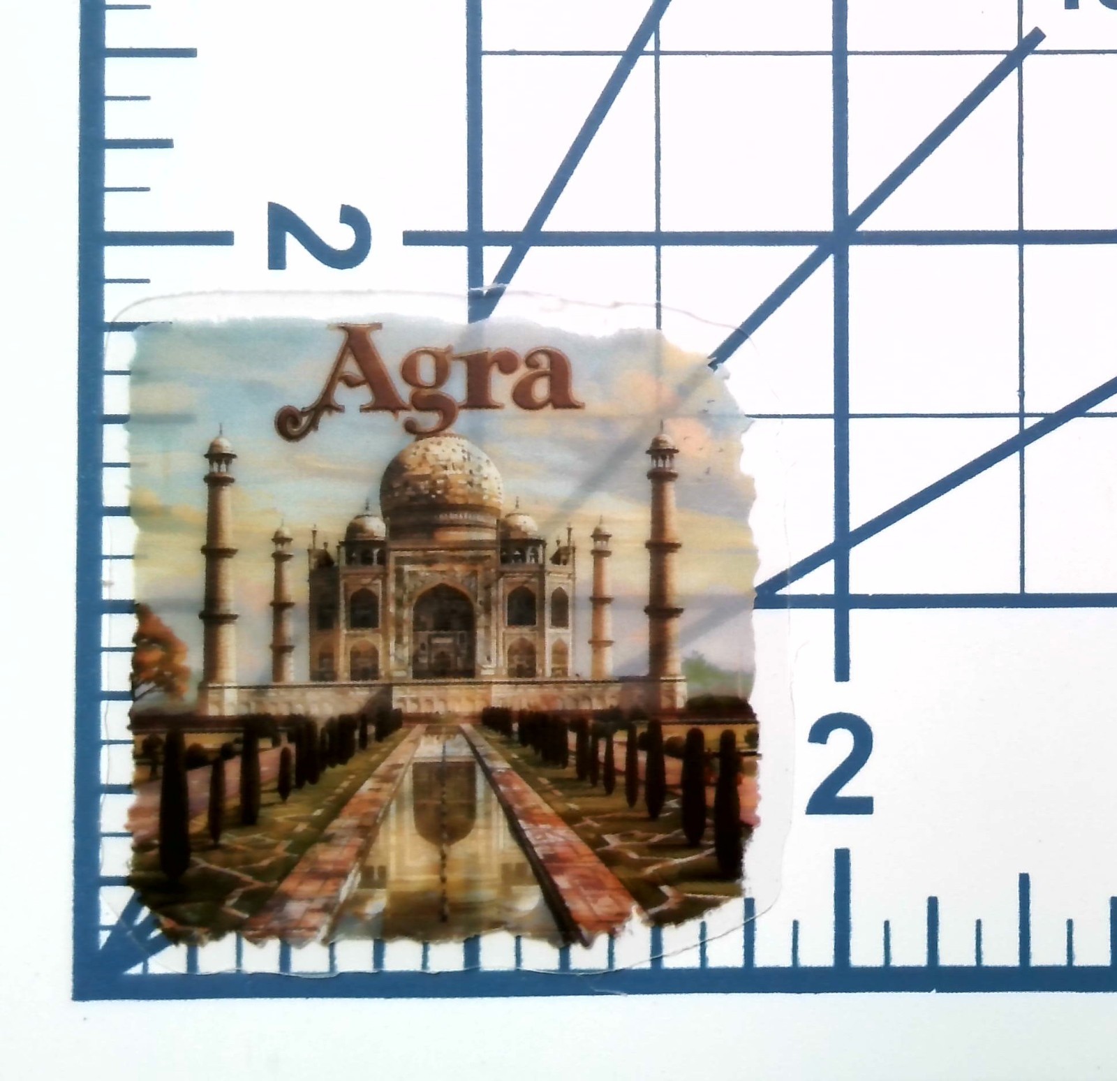 India Agra Taj Mahal Landmark Die Cut Asian City View Clear Vinyl Sticker Decal