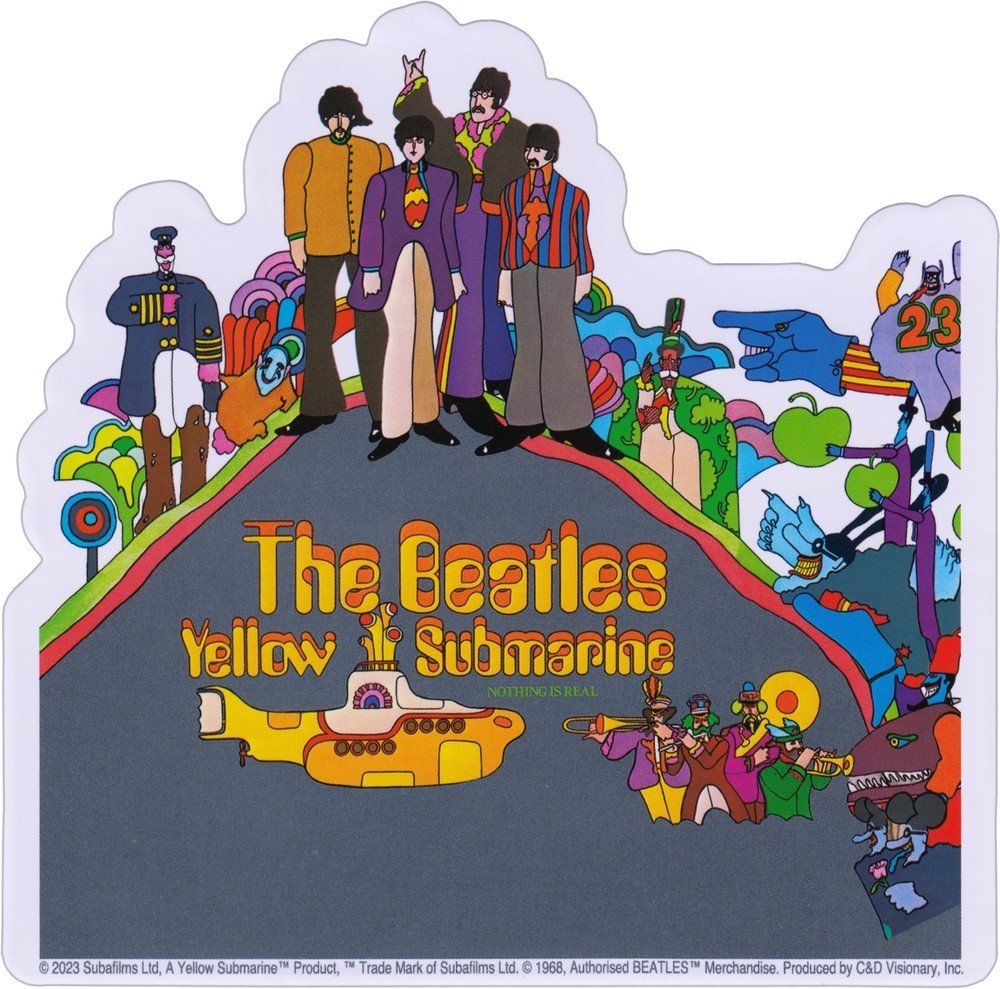 Sticker – The Beatles Yellow Submarine Cartoon Cover 1960s Music Band Retro 5"