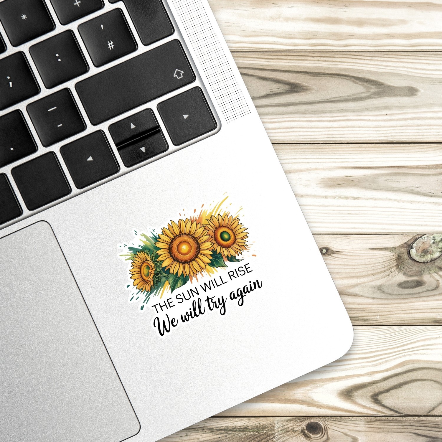 4pcs Sunflower Inspirational Stickers: Waterproof Vinyl Decals