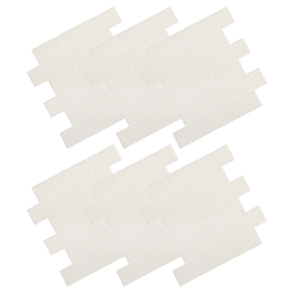 6 Pcs Self Adhesive Tiles for Walls Stick on Peel and Flooring Backsplash