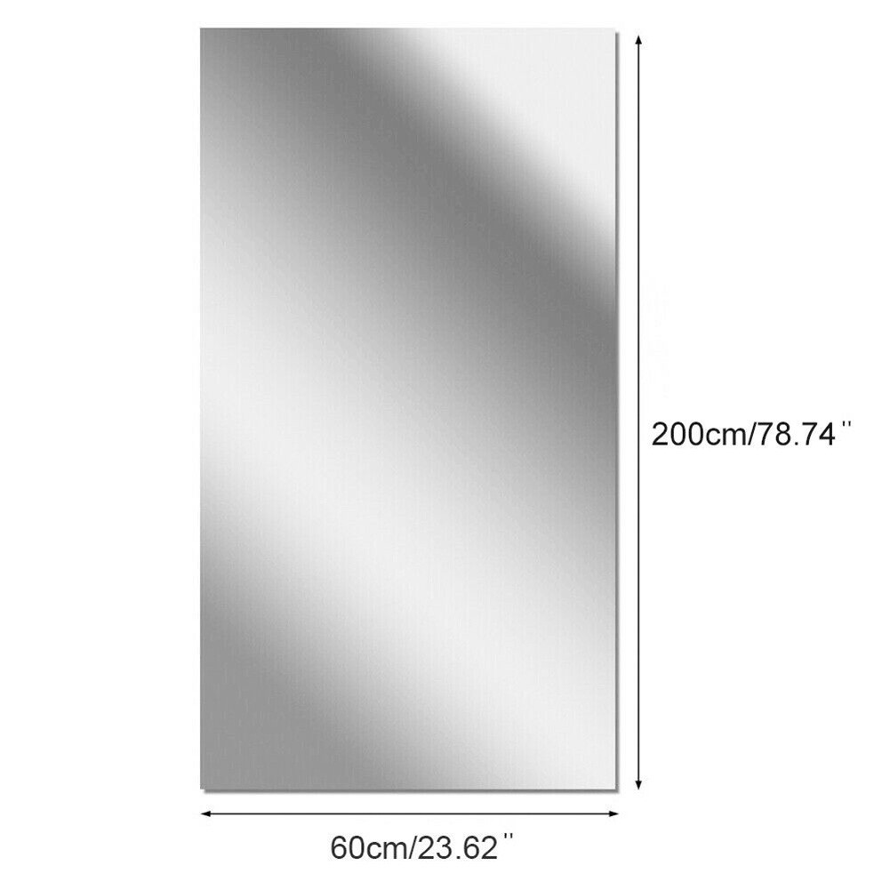 Mirror Wall Sticker Foil Wall Mirror Mirror Self-adhesive Waterproof 1 Pcs