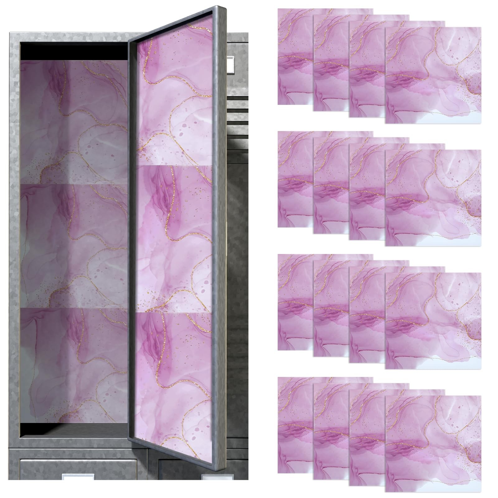 16 Pcs School Locker Magnetic Wallpaper 12" x 12" Removable Magnetic Locker S…