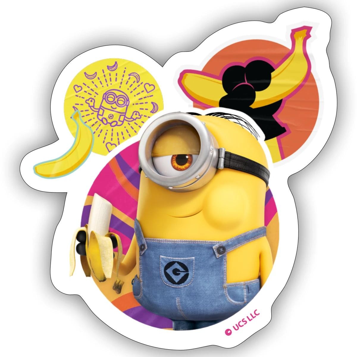 Minions Stuart With Banana Sticker, max. 4 x 4"