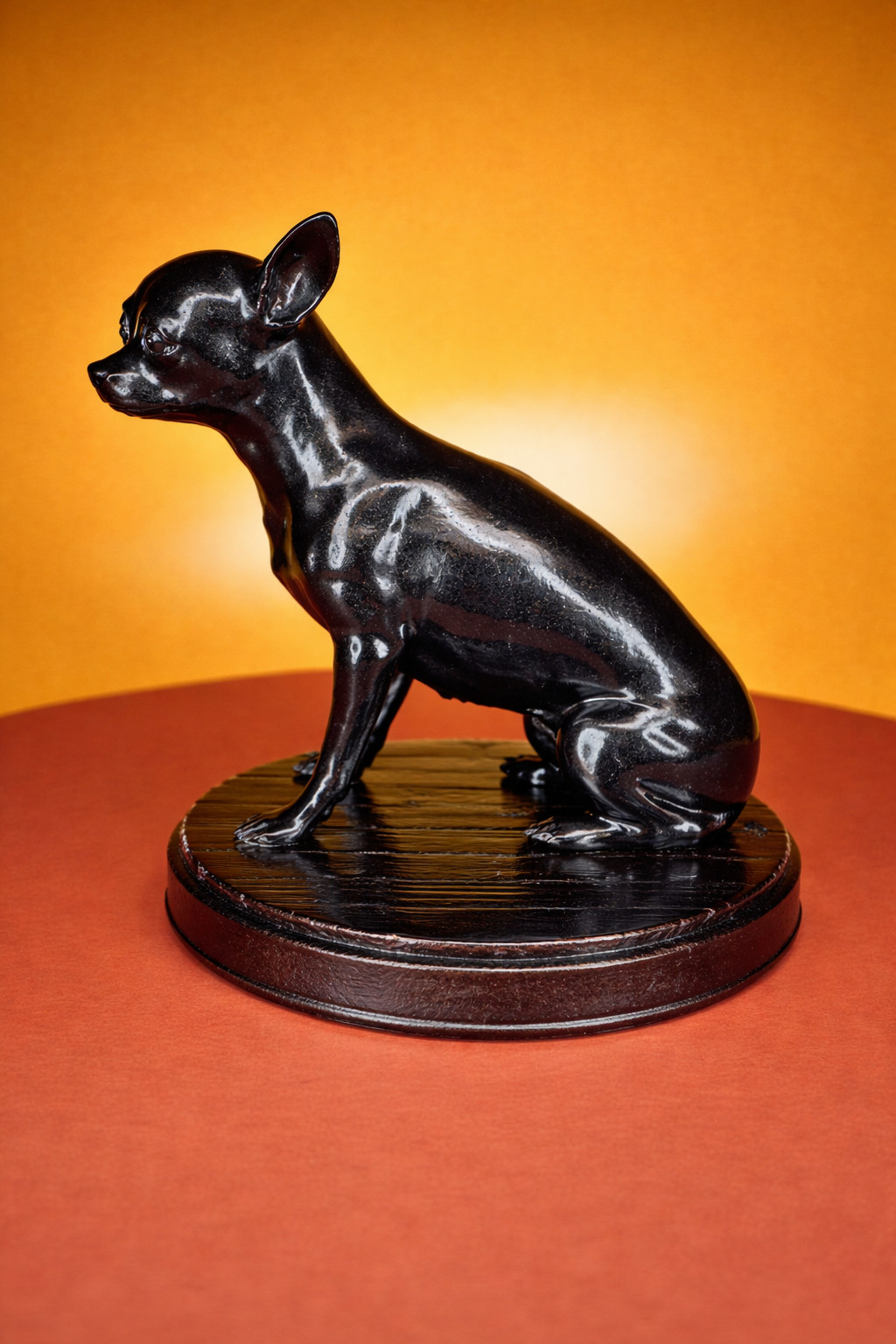 Handmade Ceramic Chihuahua Dog Figurine Art Statue Home Decor Collectible