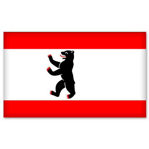 BERLIN Germany Flag bumper sticker decal 5" x 3"