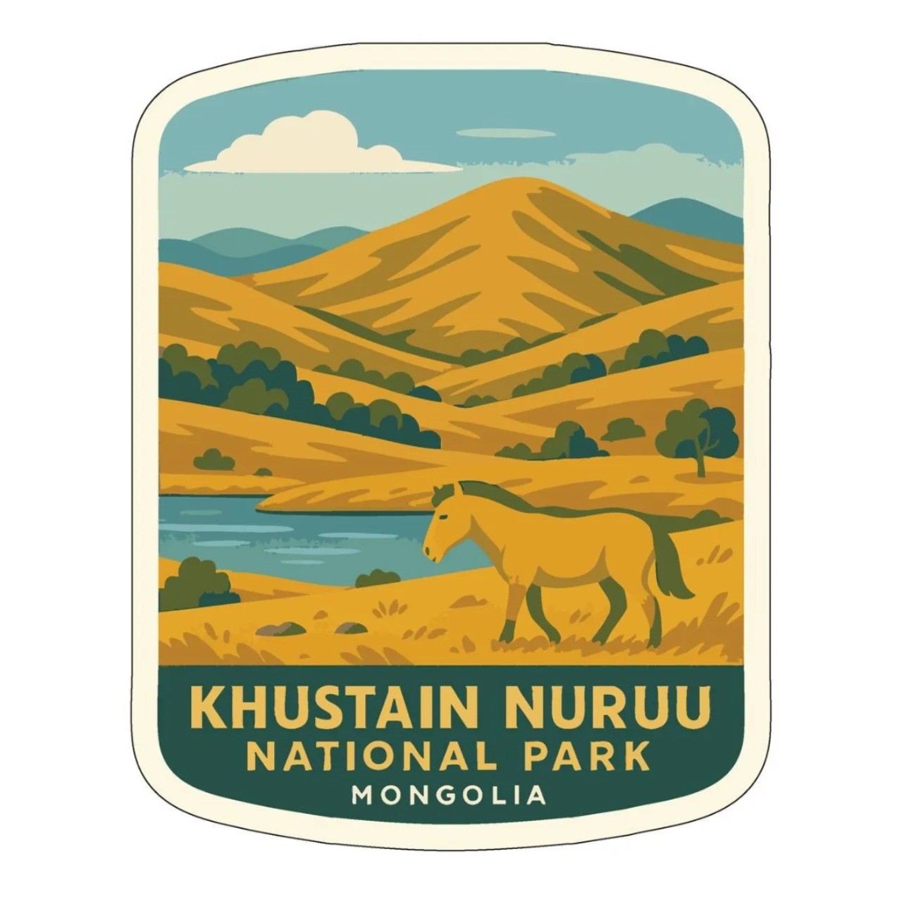 Khustain Nuruu Mongolia Iron On Heat Transfer Vinyl HTV World National Parks