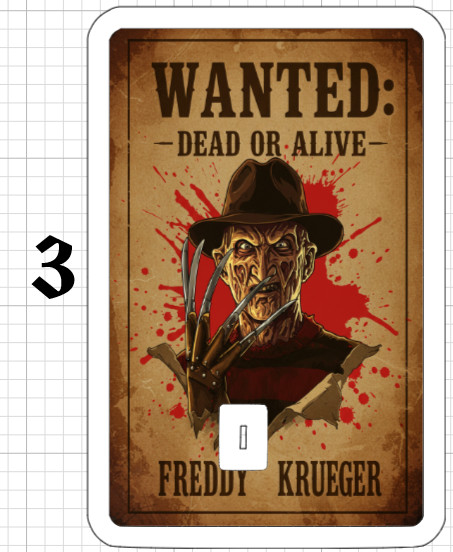 Wanted Poster Freddy Credit Debit ATM Card Skin Sticker Halloween Horror Street