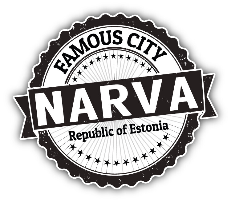Narva City Estonia Grunge Travel Stamp Car Bumper Sticker Decal