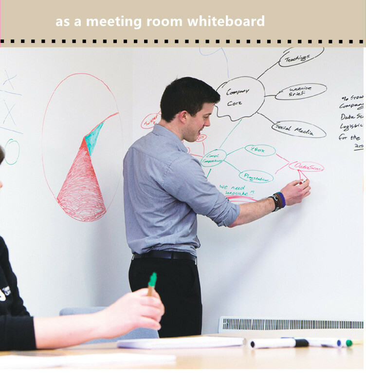 6.6FT Chalkboard Wall Sticker Decal Board Big Writing White and Black Dry Erase