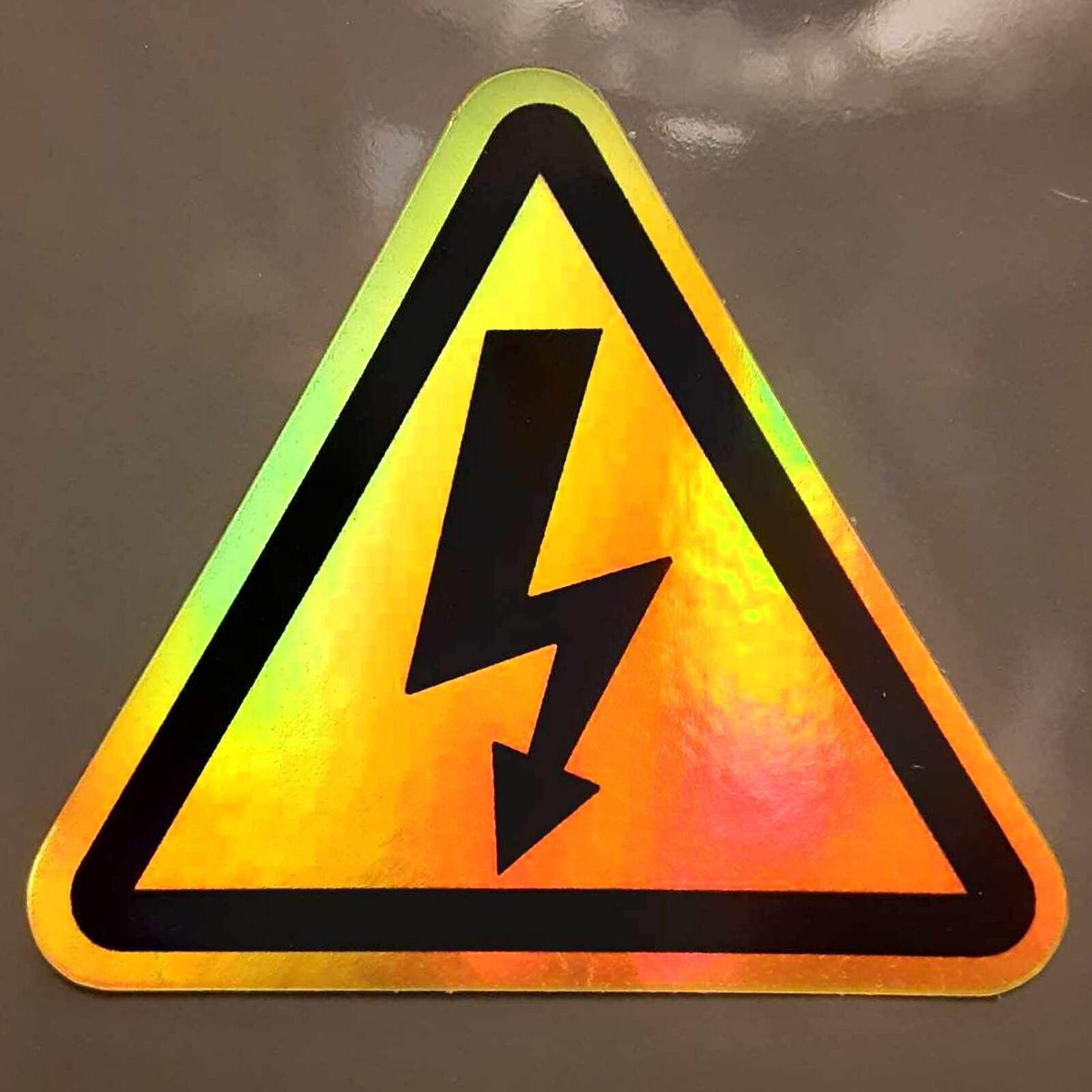 Danger High Voltage Sticker Electric Warning Safety Label Holographic Caution