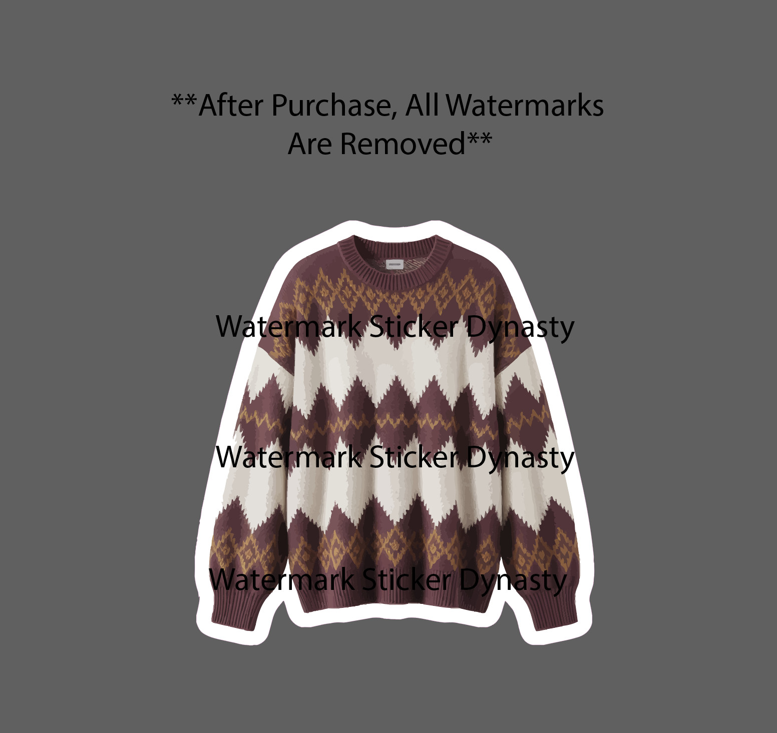Sweater Sticker Waterproof Decal Fall Winter Season Clothes Cute Gift NEW