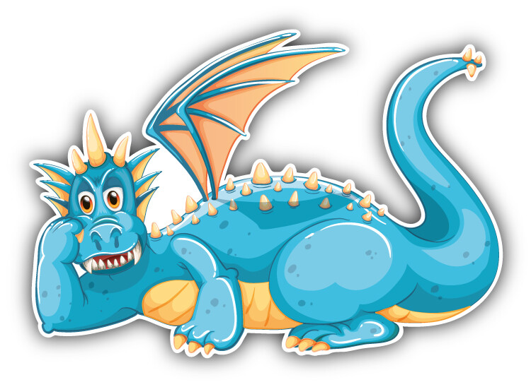 Fairytale Dragon Car Bumper Sticker Decal