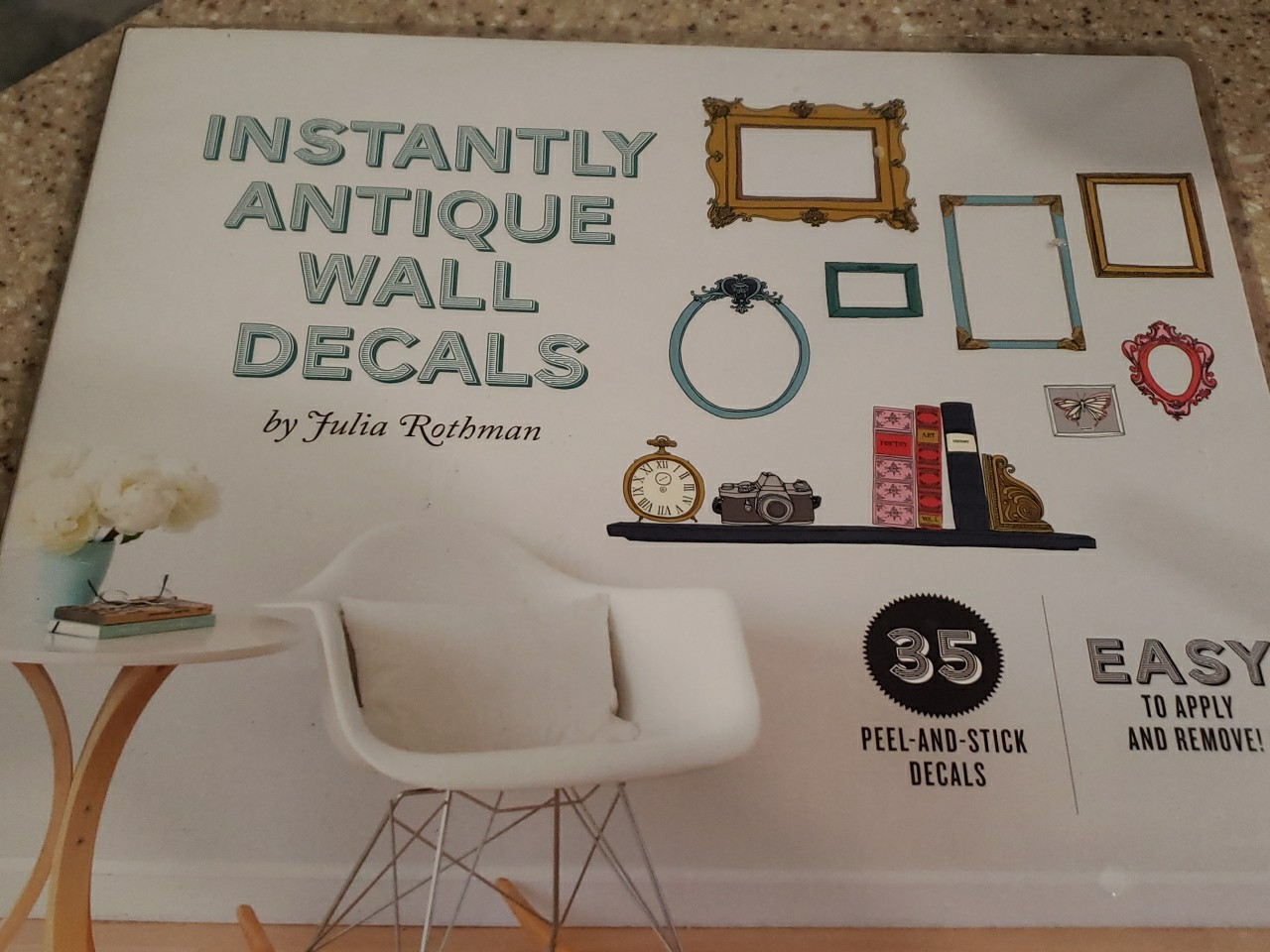 Wall Decals Julia Rothman Instantly Antique 35 Peel & Stick Decals Books Frames