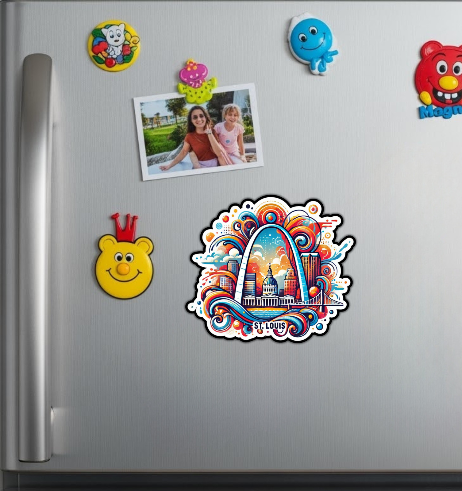 St. Louis Missouri Fridge Magnet or Laptop Sticker