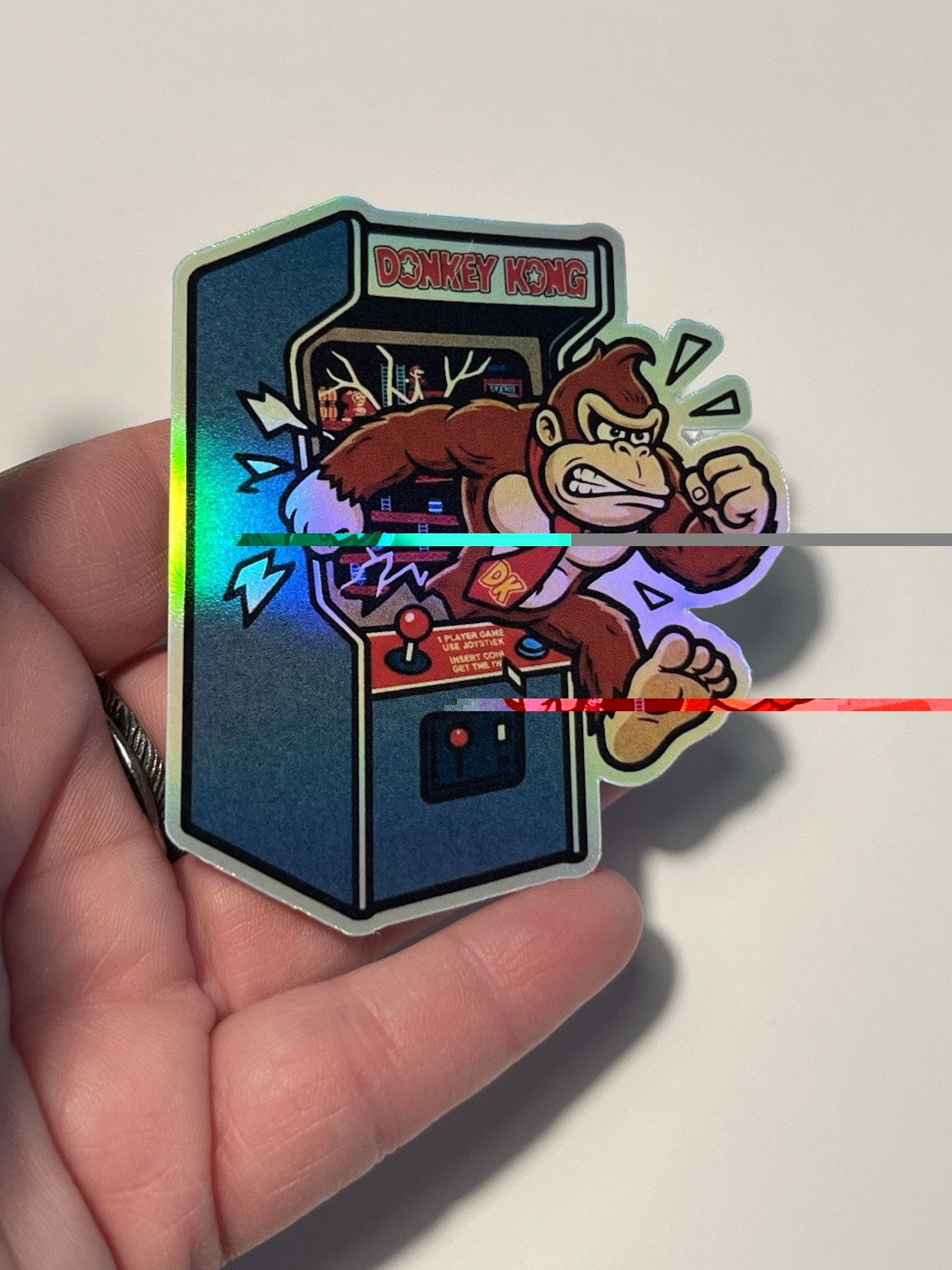 Donkey Kong Retro arcade machine 3inch Holographic Sticker