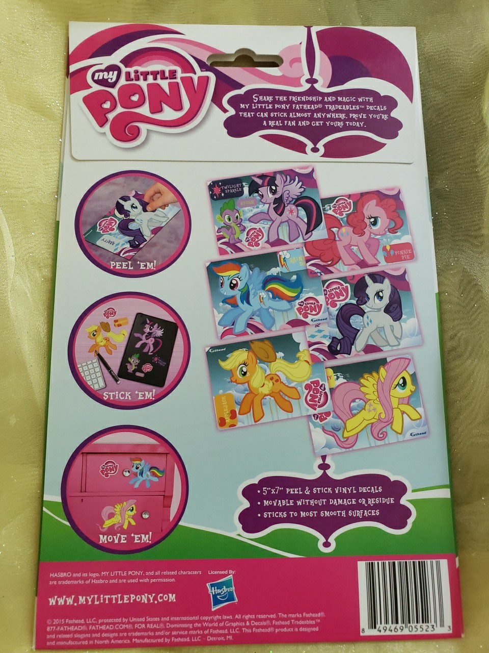 Fathead My Little Pony Decal 6 Removable Vinyl Stickers – NEW