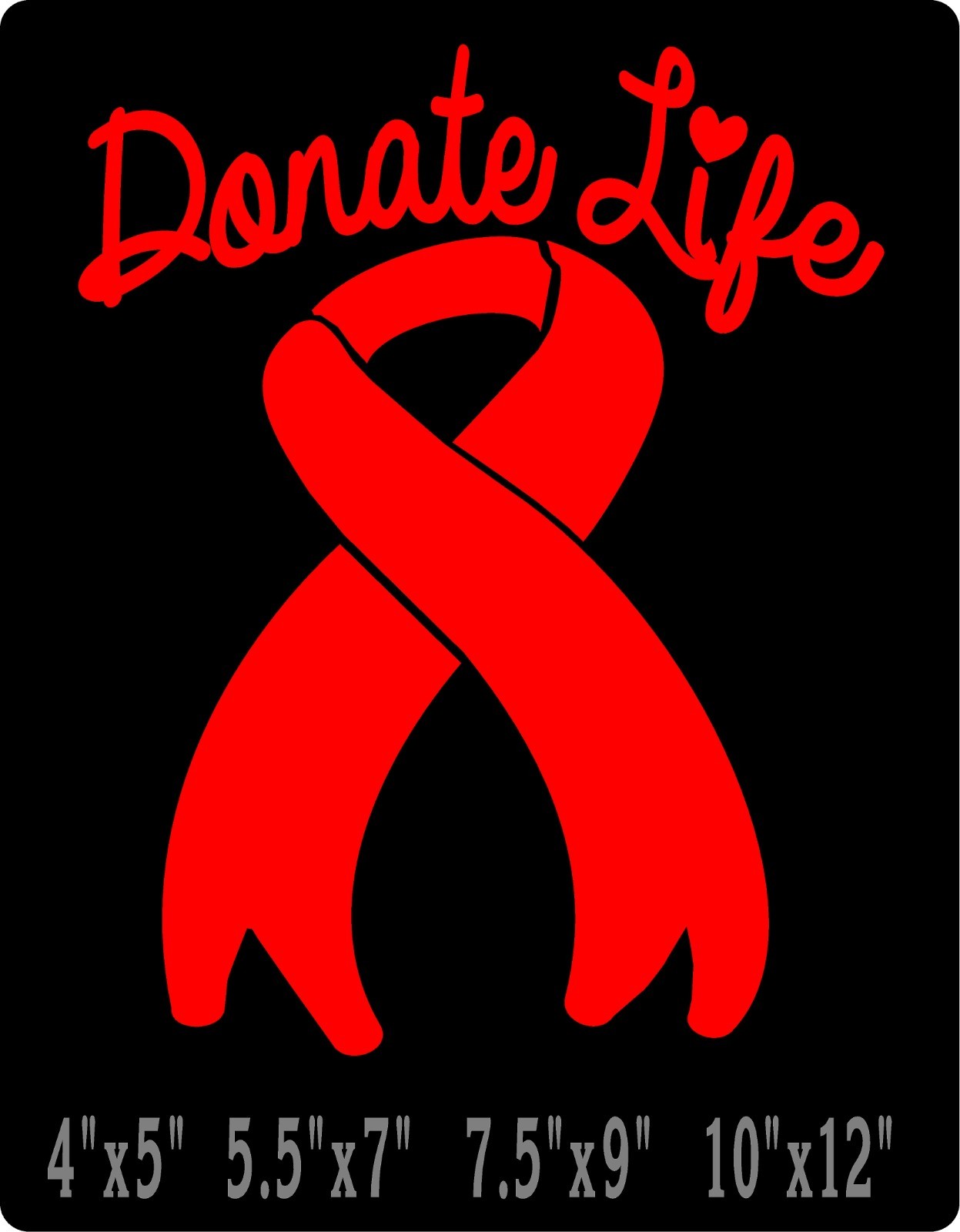 Donate Life Ribbon Decal Organ Donation Transplant Vinyl Car Laptop Sticker