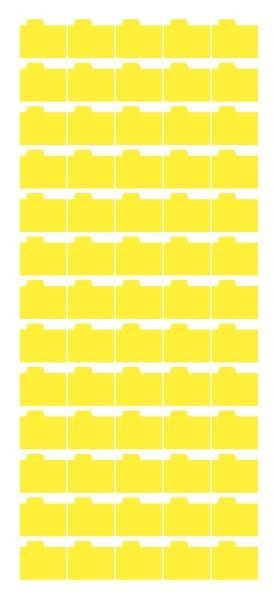 Light Yellow Folder Shaped Stickers Sticker 3/4" DC02-.75-025