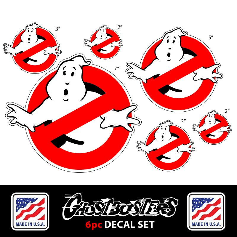 GHOSTBUSTERS Sticker Decal *6 Piece Set* Car, Bumper, Wall, Indoor Outdoor, 3M