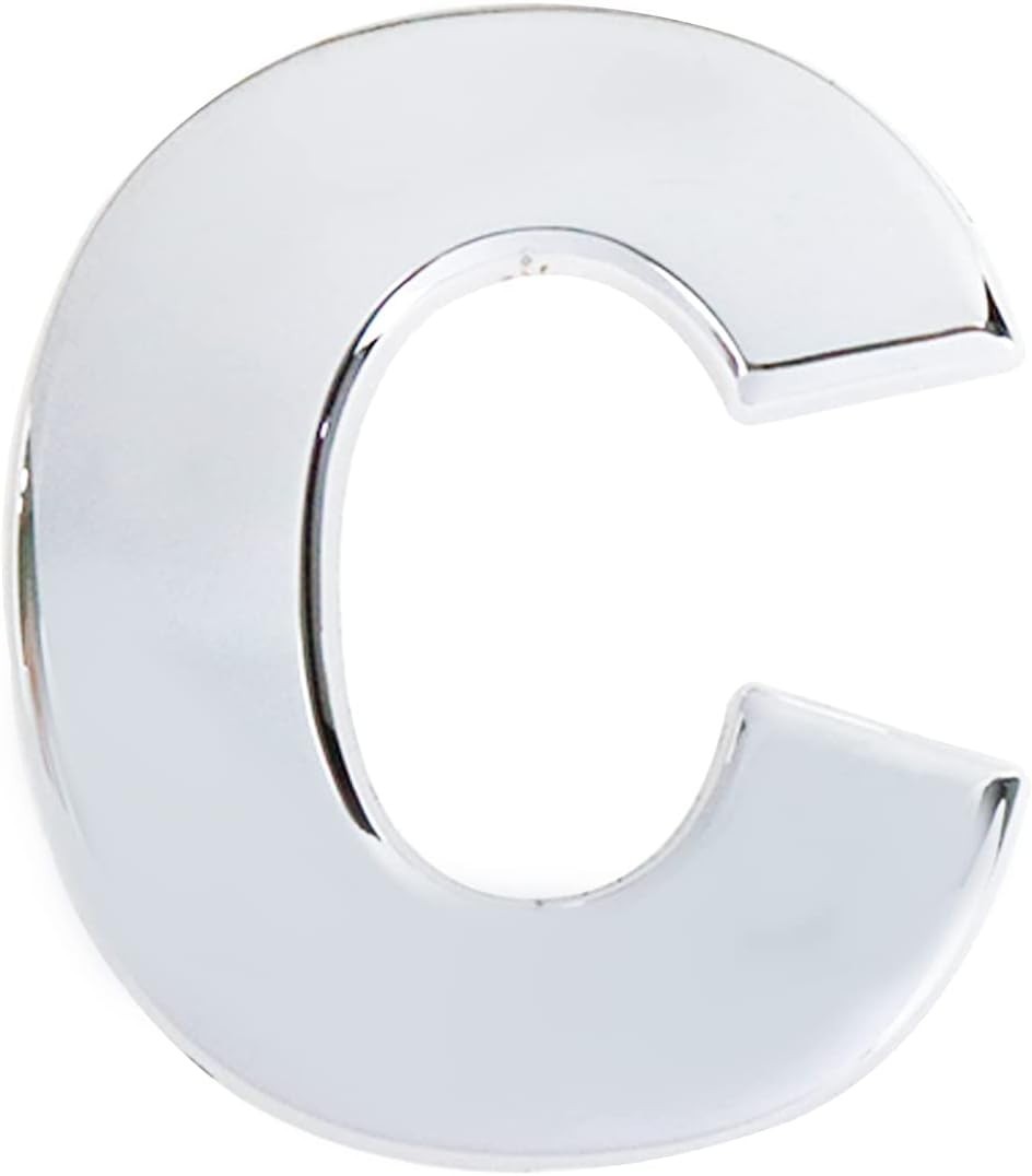 3D Chrome Zinc Alloy Car Emblem Letter C – Durable & Stylish Badge for Vehicles