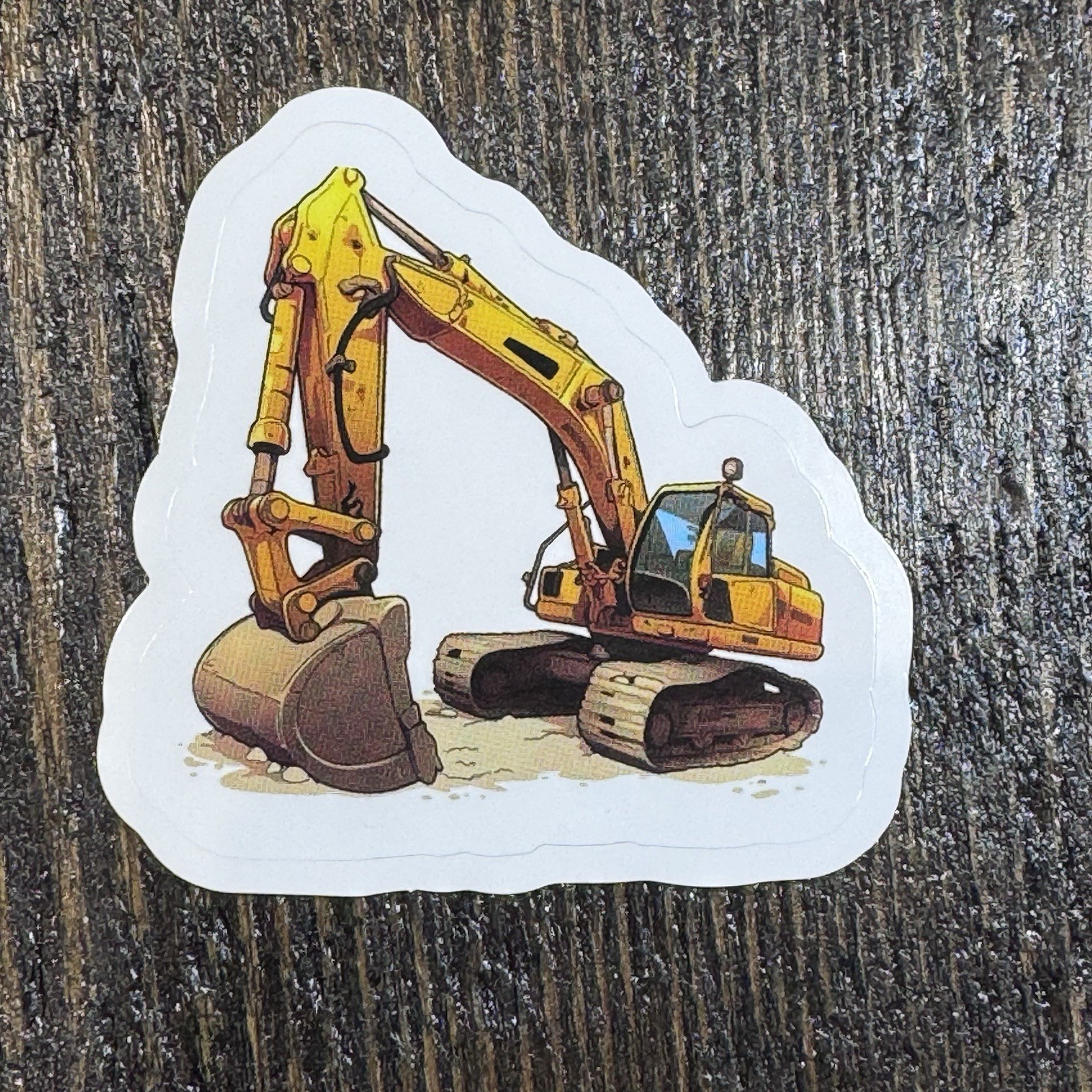 Excavator Tractor Sticker – water bottles, lockers, lunch coolers, hard hats