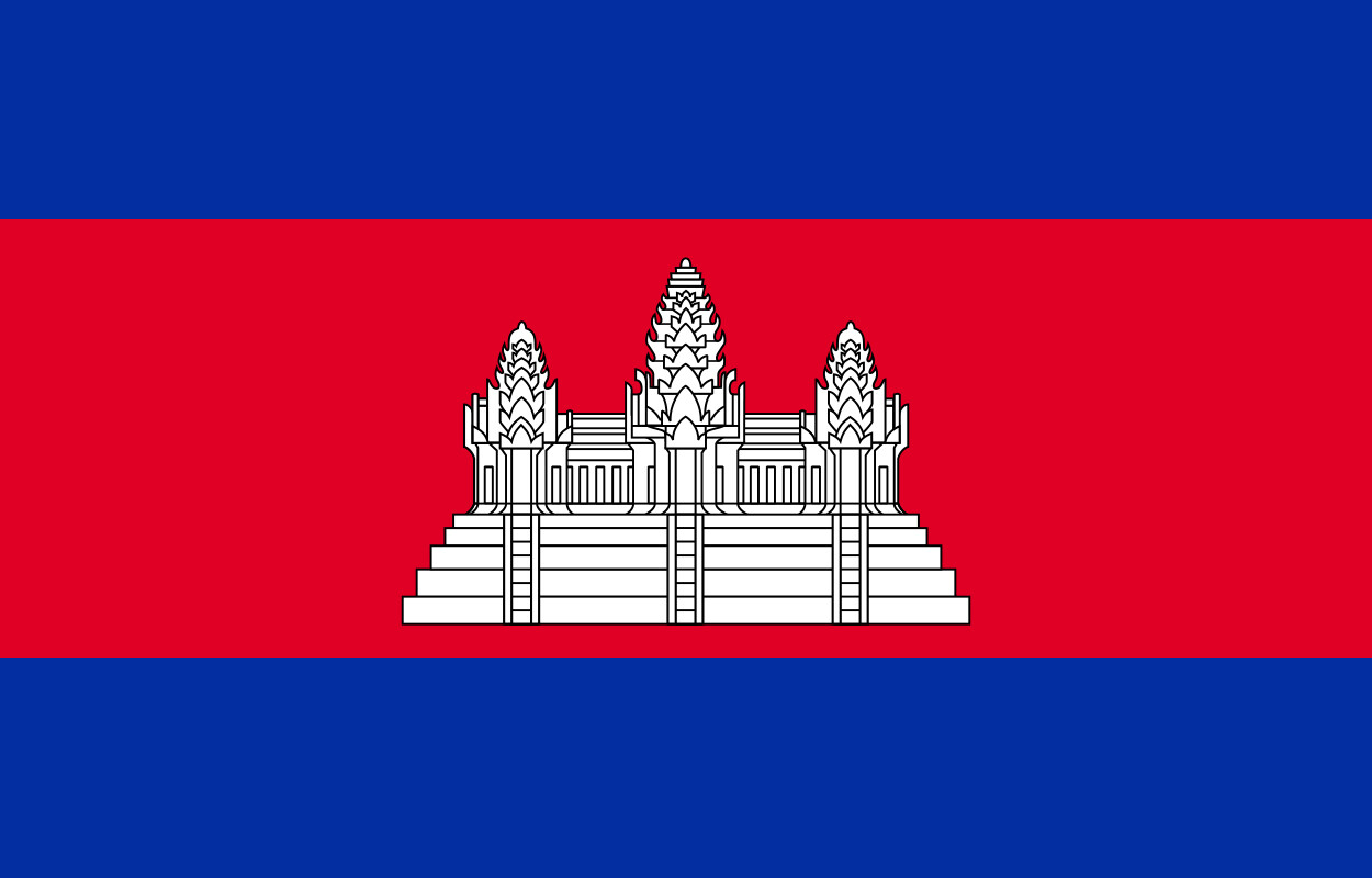 Cambodia Country Flag Vinyl Decal Sticker Car Truck Bumper Laptop Mug Tumbler