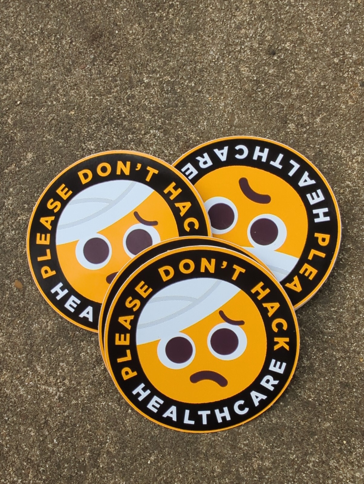 Please Don't Hack Healthcare vinyl decal stickers
