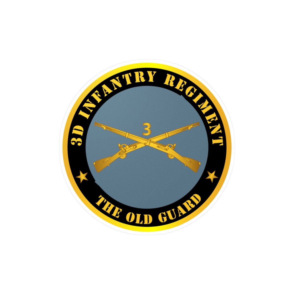 Kiss-Cut Vinyl Decals – Army – 3d Infantry Regiment -The Old Guard w Inf Branch