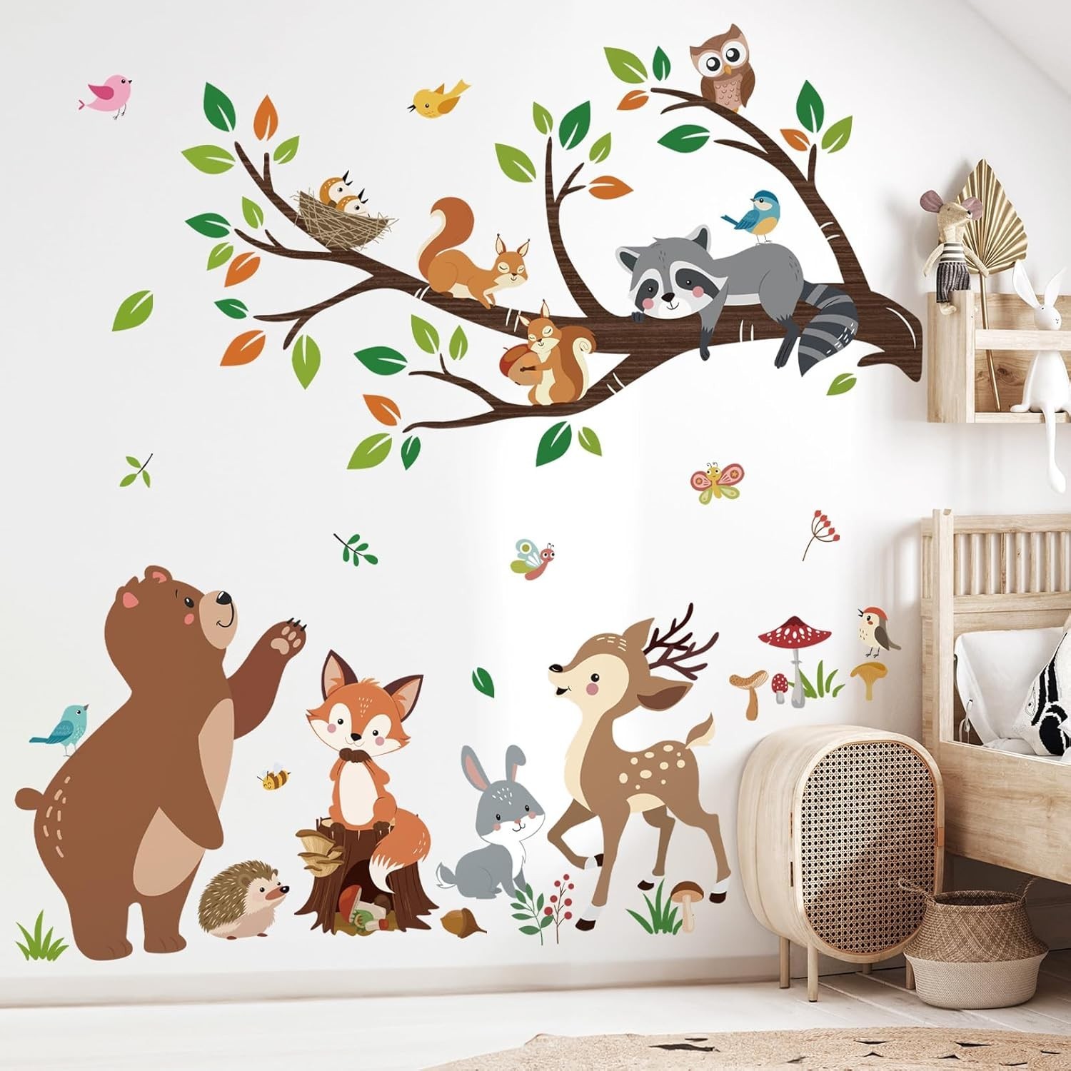 Colorful Waterproof Animal Wall Stickers – Ideal for Nurseries and Bedrooms