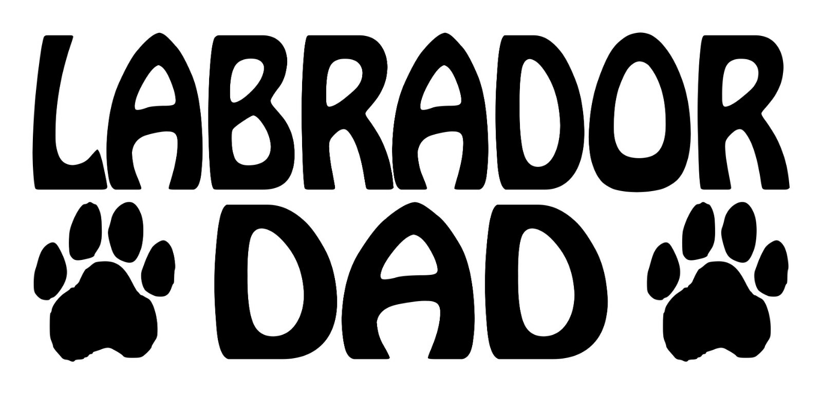 LABRADOR DAD Vinyl Decal Sticker Paw Prints Chocolate Yellow Black Lab Retriever