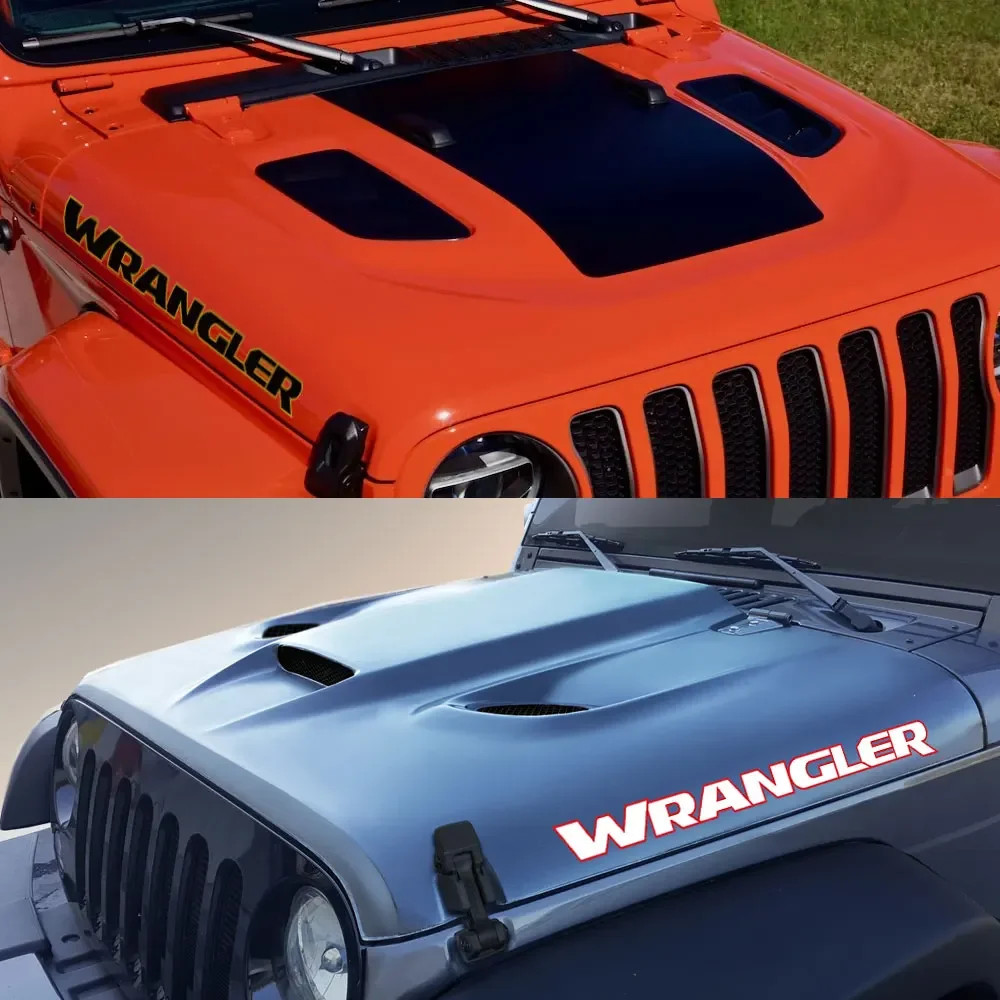 Aftermarket Jeep Wrangler Hood & Door Vinyl Decal – Engine Cover Bonnet Sticker