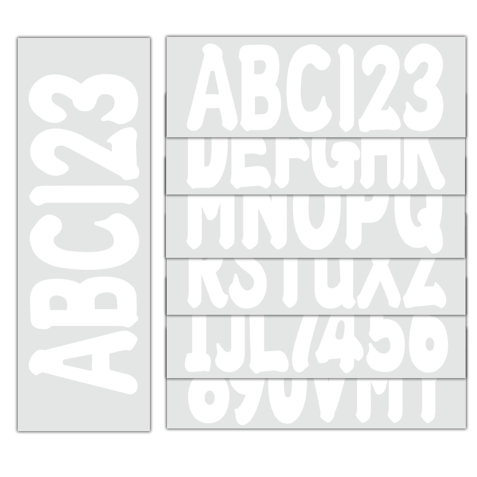 3" Registration Numbers and Letters Sticker Decal