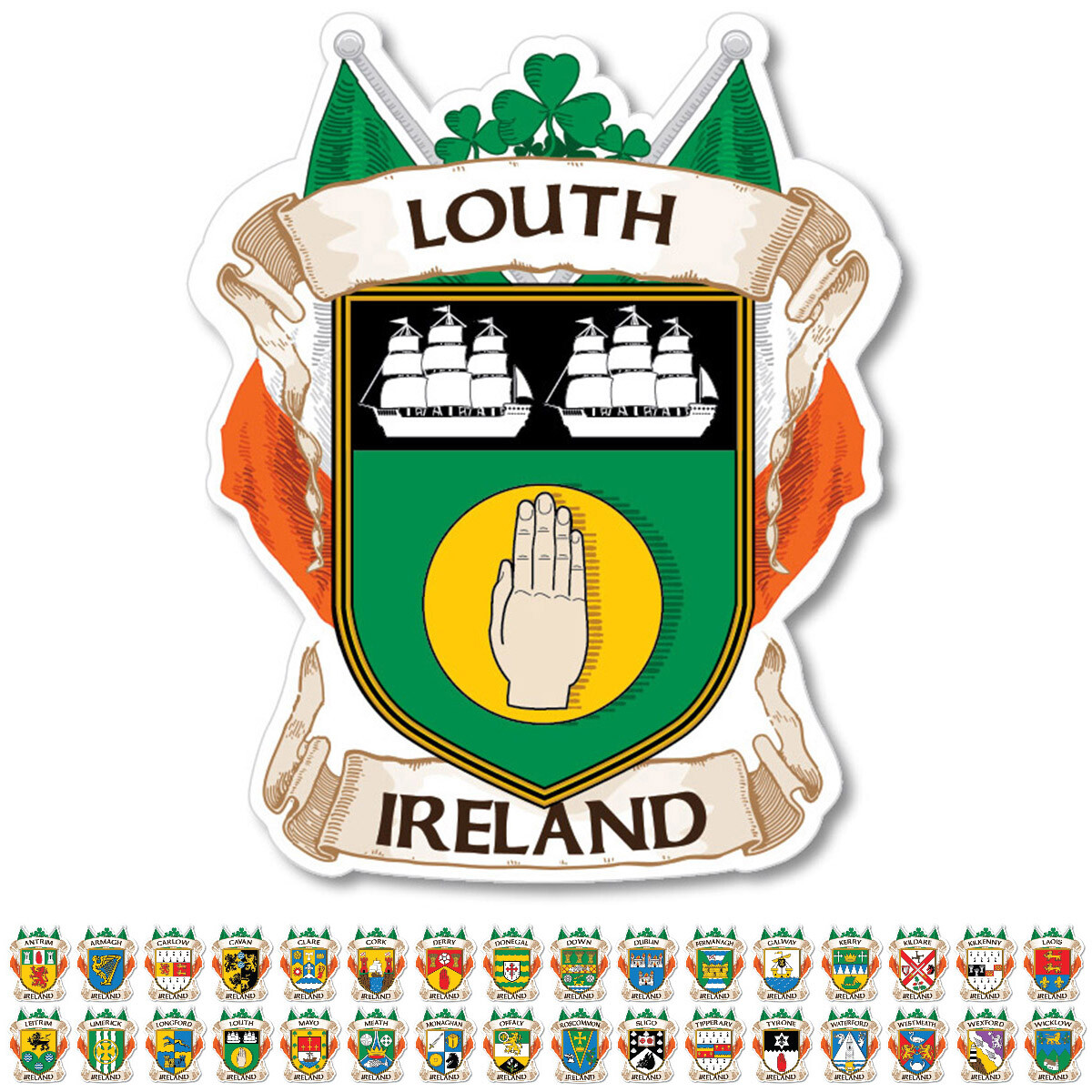 County Longford Ireland Irish Decal Sticker