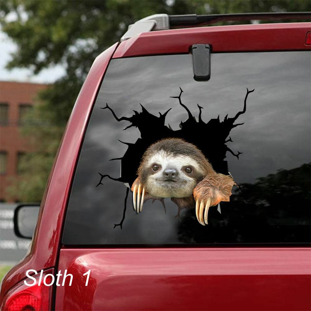 LARGE-SIZED CAR DECALS – SLOTH
