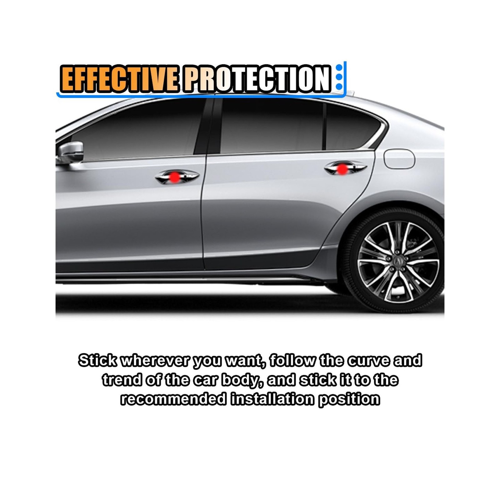 Car Door Handle Scratch Protector, Clear Traceless Car Door Cup Handle Sticke…