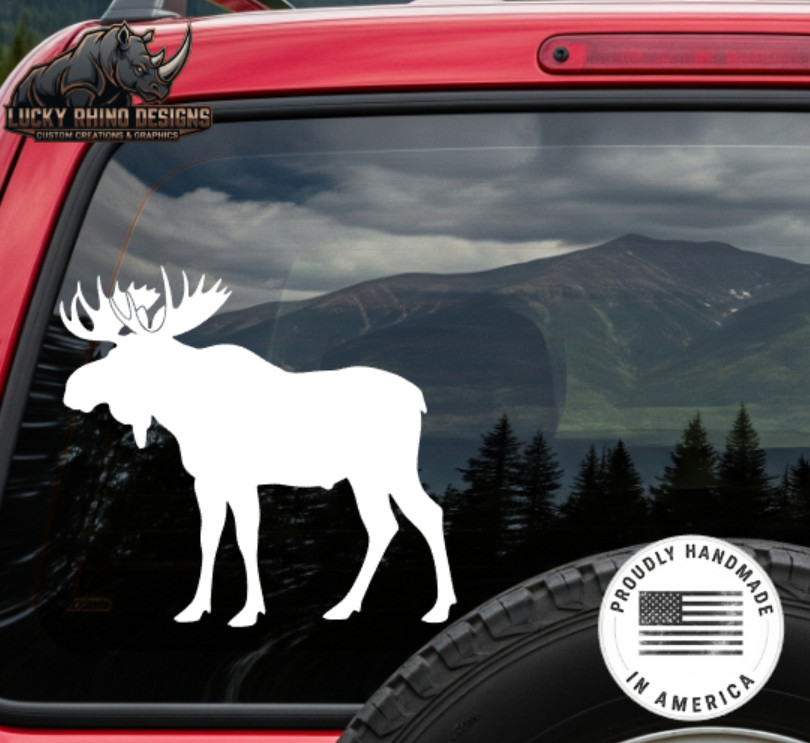 Wildlife Moose Silhouette Vinyl Decal – Truck & Car Sticker