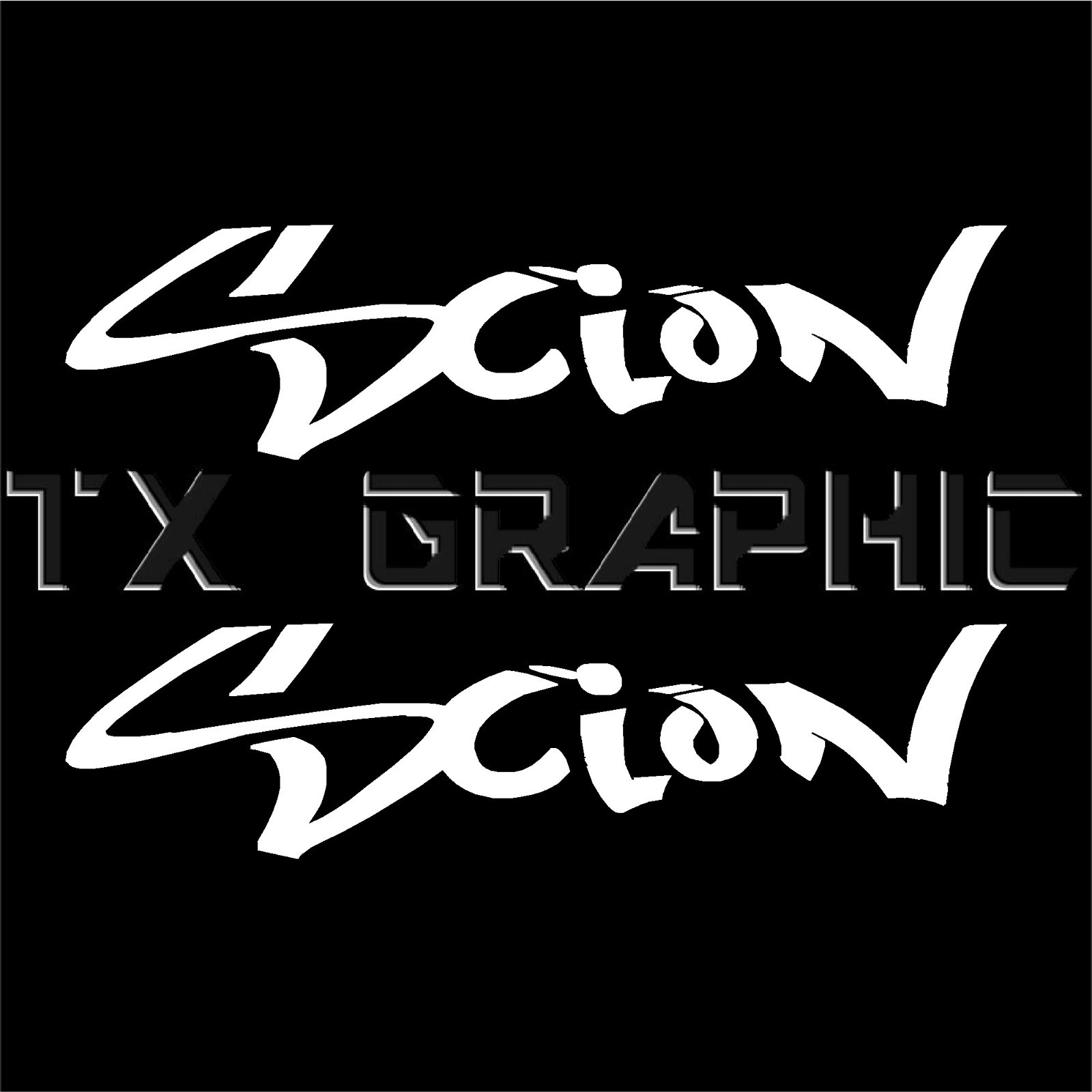 1 SET OF 2, SCION GRAFFITI DECAL STICKER JDM XB TC IQ XD