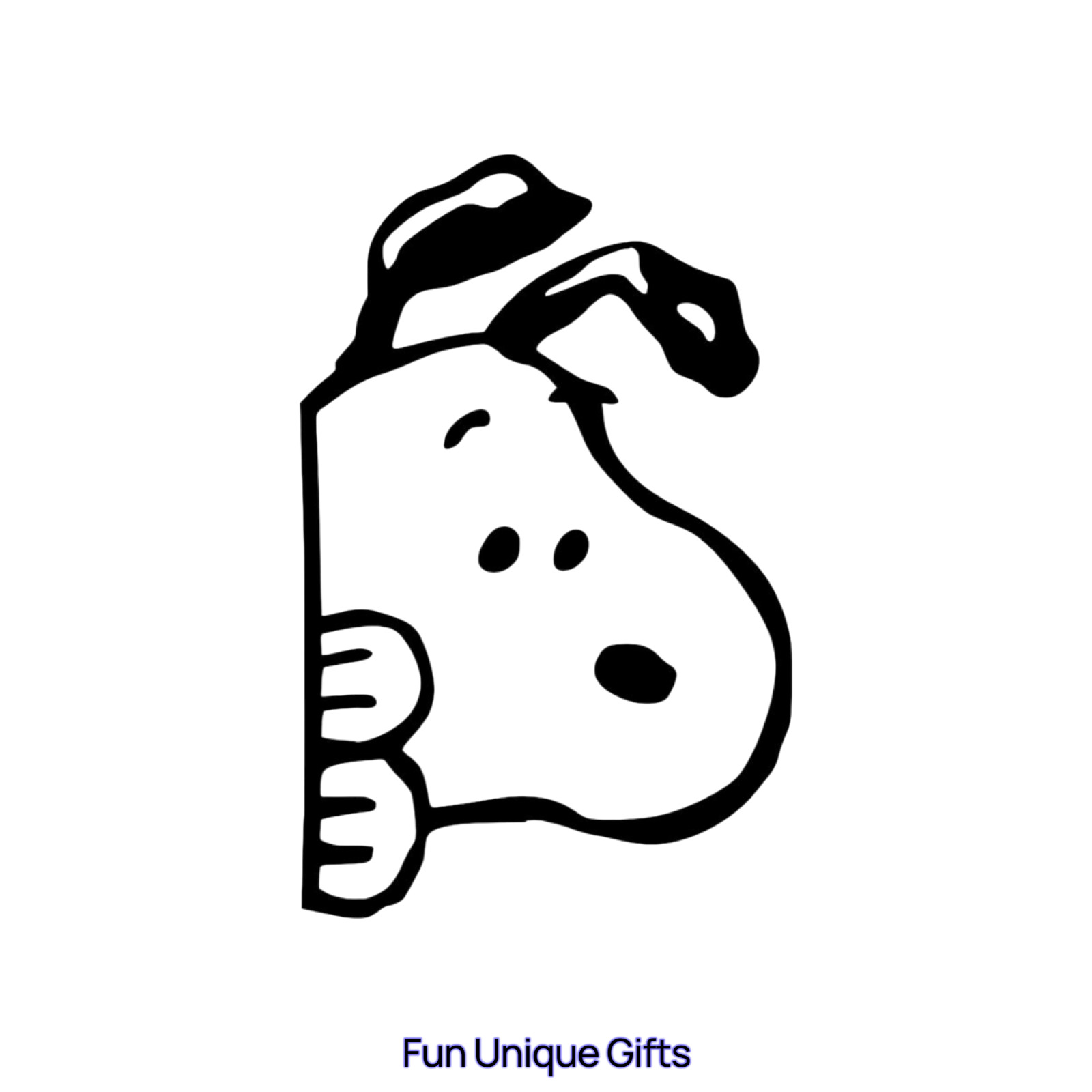 Peeking Snoopy Vinyl Decal Sticker -Multiple Colors & Sizes- SHIPS FREE!