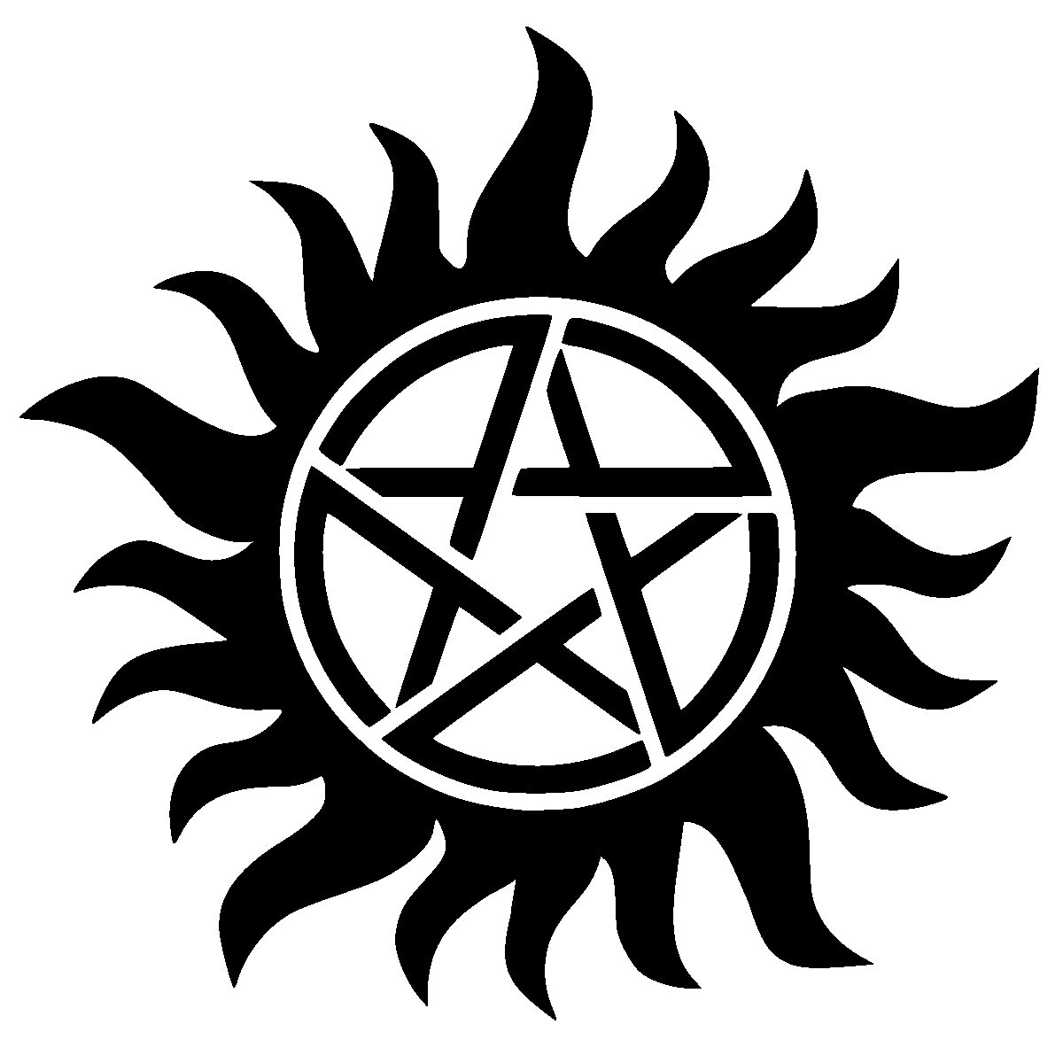Anti Possession Symbol Decal, Supernatural Symbol Sticker, large sizes available