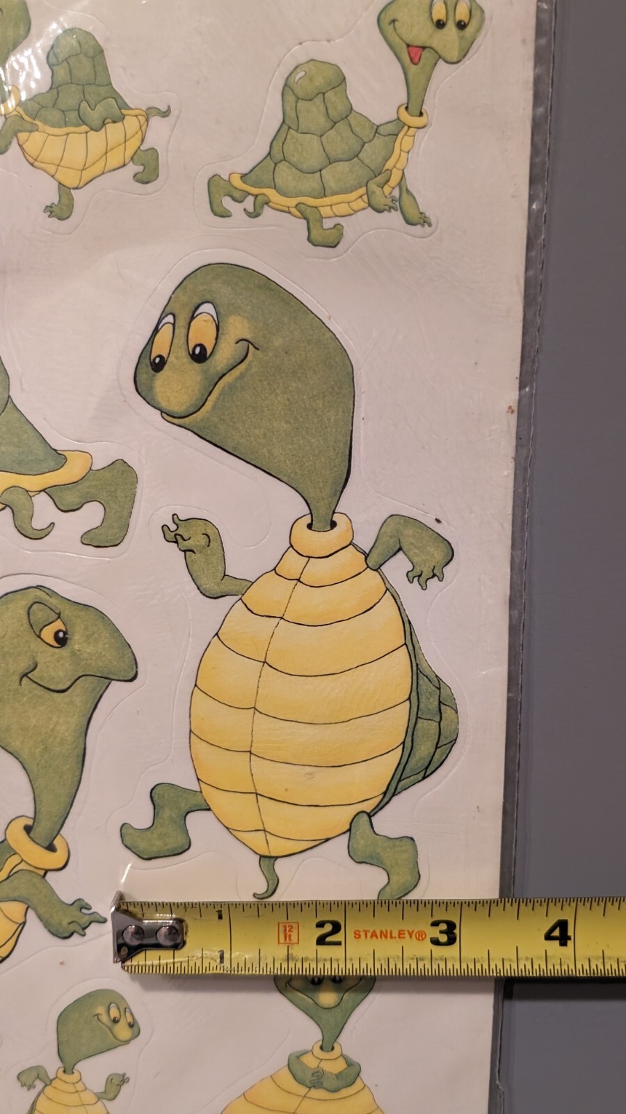 NOS Goldi Turtle Vinyl Stickers Aufkleber Made in Germany Vintage RARE 8 x 13