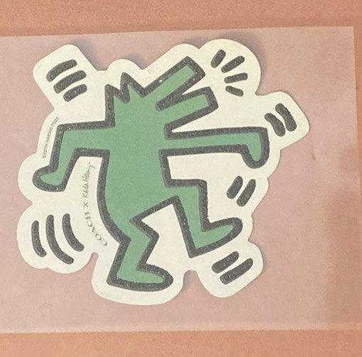 Keith Haring 2 dancing barking dog Vinyl Sticker Art Street Graffiti Coach 3×3"