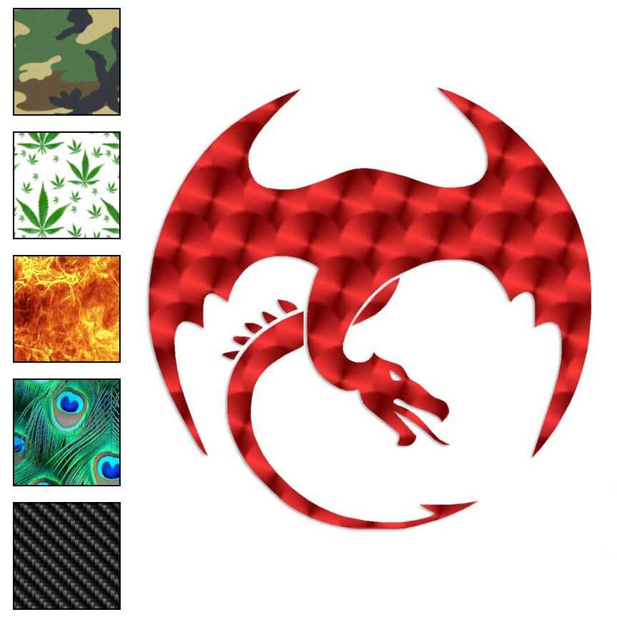 Dragon Flying Tribal, Vinyl Decal Sticker, 40 Patterns & 3 Sizes, #229