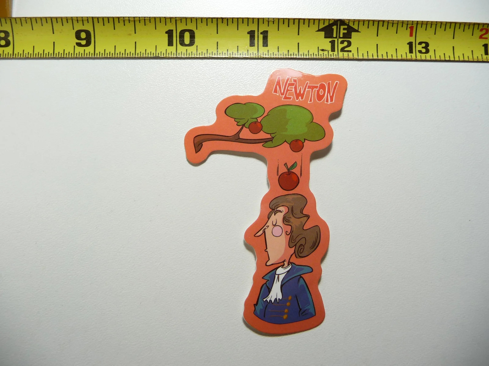 SIR ISAAC NEWTON APPLE THEORY OF GRAVITY SMALL STICKER DECAL SCIENCE SCHOOL