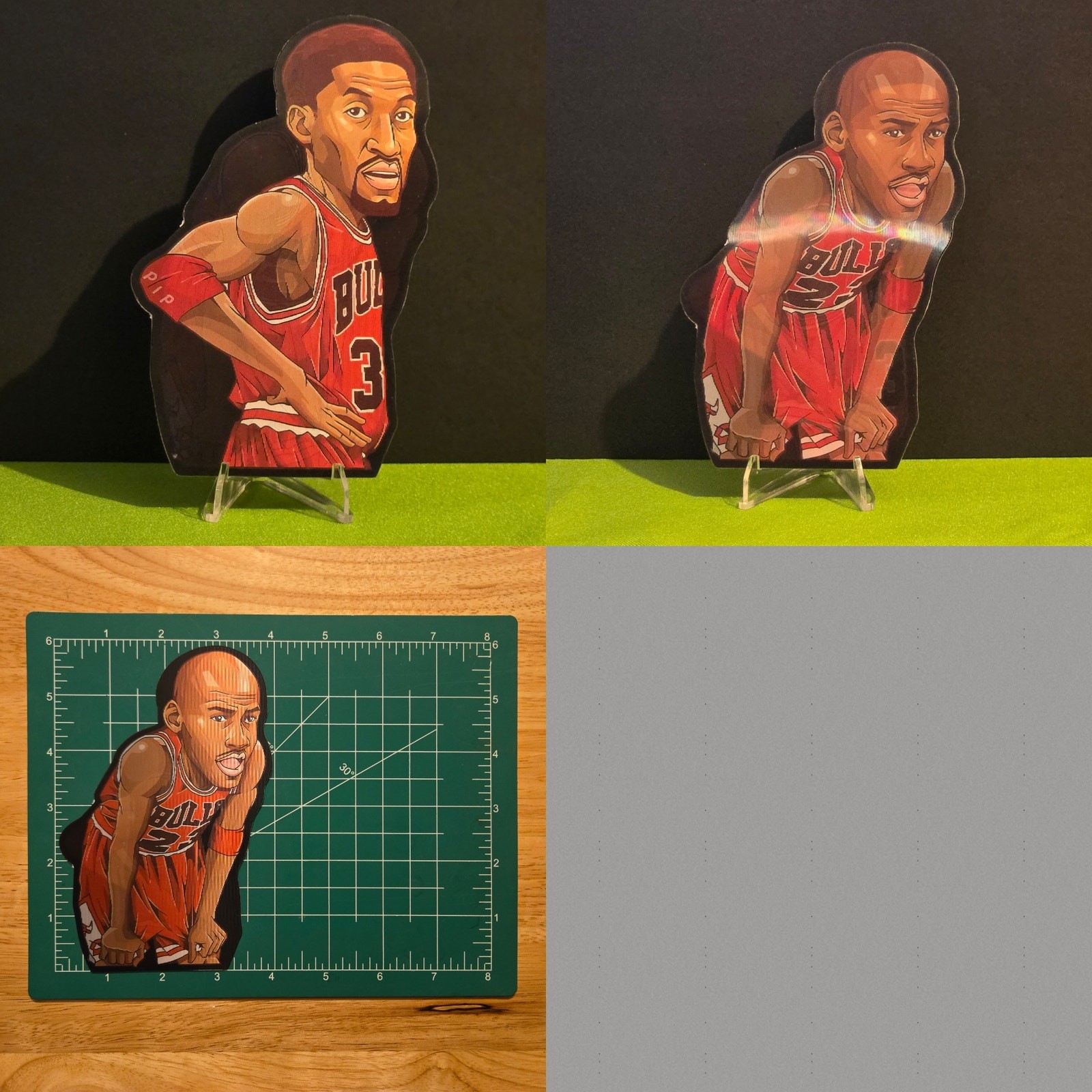 Michael Jordan & Scottie Pippen Chicago Bulls 3D Lenticular Peeker Sticker Decal