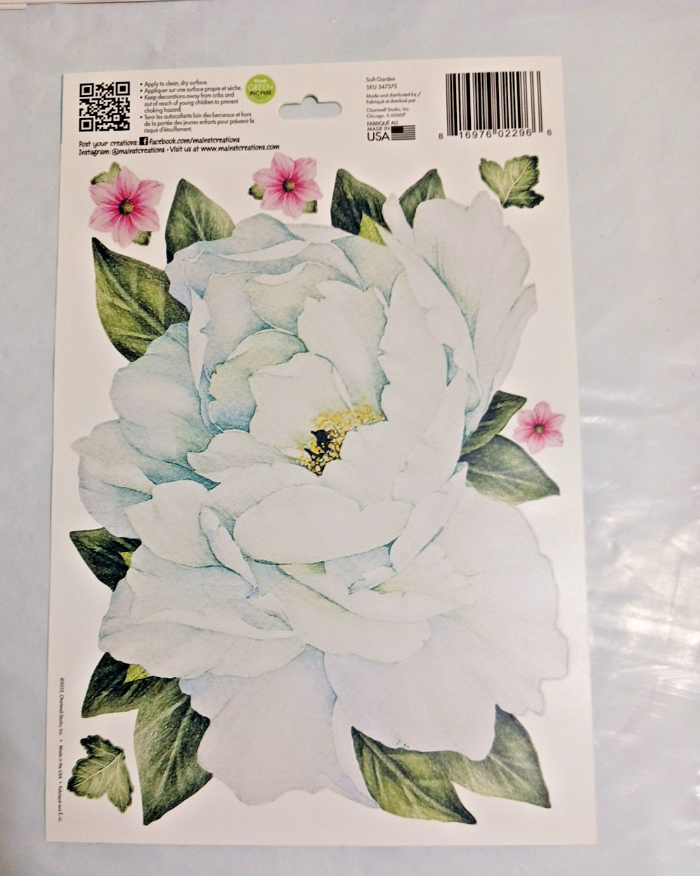Jumbo wall stickers Large flowers decals roses lilac cactus. you get all 6 packs